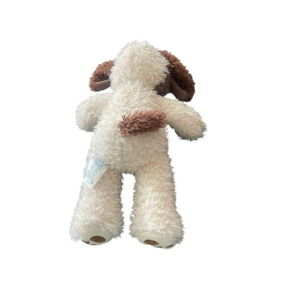 Build A Bear Kids White Brown Spot Fuzzy Puppy Dog Stuffed Animal Plush OS - Picture 2 of 7